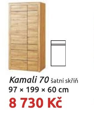 Orfa Nábytek Kamali 70 šatní skříň 97 x 199 x 60 cm nabídka