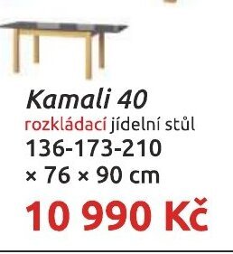Orfa Nábytek Kamali 40 rozkládací jídelní stůl 136-173-210 x 76 x 90 cm nabídka