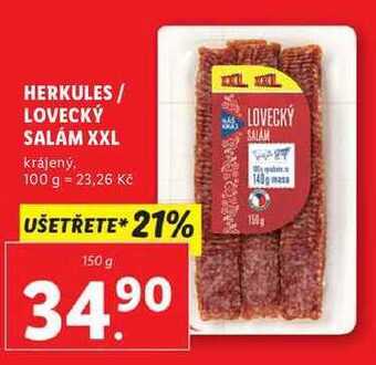 Lidl Herkules/lovecký salám xxl, 150 g nabídka