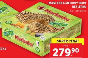 Lidl Marlenka medový dort bez lepku, 800 g nabídka