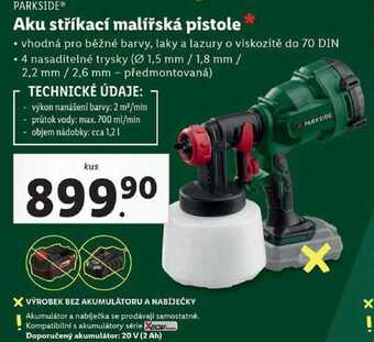 Lidl Aku stříkací malířská pistole nabídka