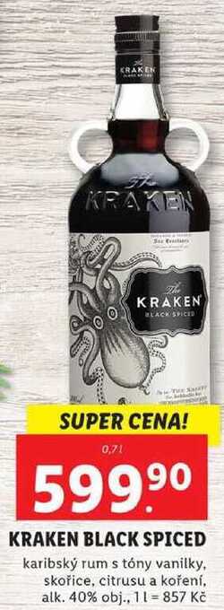 Lidl Kraken black spiced, 0,7 l nabídka