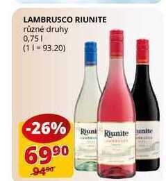 Flop Lambrusco riunite různé druhy 0,75l nabídka