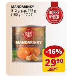 Flop Mandarinky 312 g. p.p. 175 g nabídka