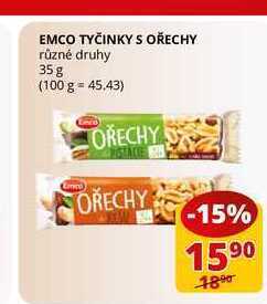 Flop Emco tyčinky s ořechy různé druhy 35 g nabídka