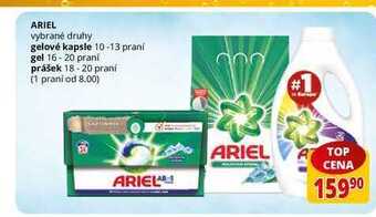 Ariel vybrané druhy gelové kapsle 10-13 praní