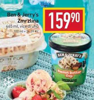 Billa Ben & jerry's zmrzlina 465 ml nabídka