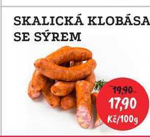 RABBIT řeznictví Skalická klobása se sýrem 100g nabídka