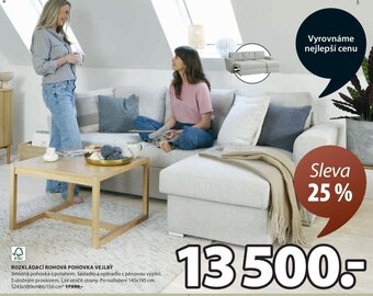 JYSK ROZKLÁDACÍ ROHOVÁ POHOVKA VEJLBY nabídka