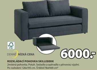 JYSK ROZKLÁDACÍ POHOVKA SKILLEBEKK nabídka