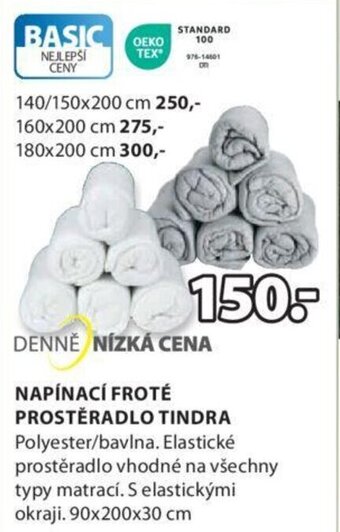 JYSK NAPÍNACÍ FROTÉ PROSTĚRADLO TINDRA nabídka