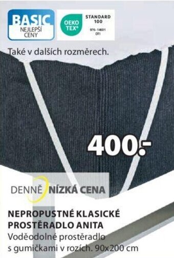 JYSK NEPROPUSTNÉ KLASICKÉ PROSTĚRADLO ANITA nabídka