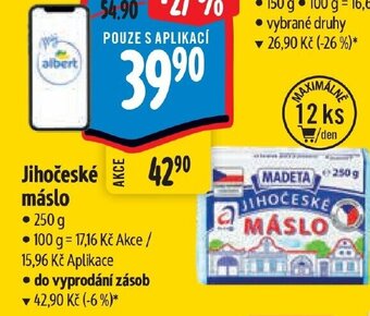 Albert Jihočeské máslo nabídka