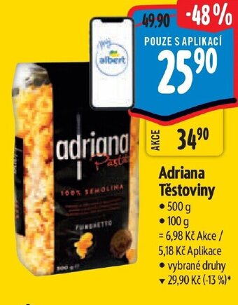 Albert Adriana Těstoviny nabídka