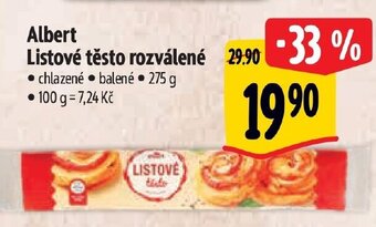 Albert Albert Listové těsto rozválené nabídka