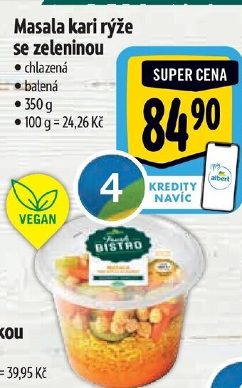 Albert Masala kari rýže se zeleninou nabídka