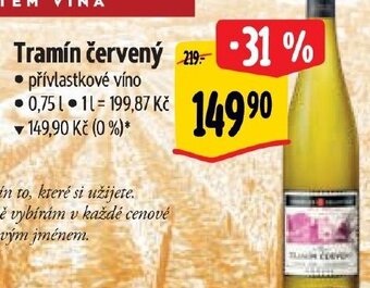 Albert Tramín červeny nabídka