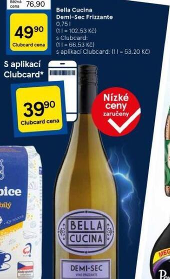 Tesco Bella cucina demi-sec frizzante nabídka