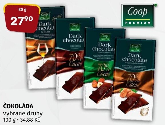 Coop ČOKOLÁDA nabídka