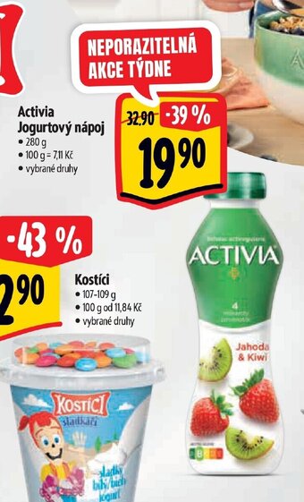 Albert Activia Jogurtový nápoj nabídka