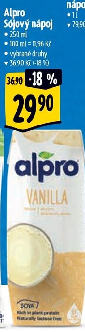 Albert Alpro Sójový nápoj nabídka