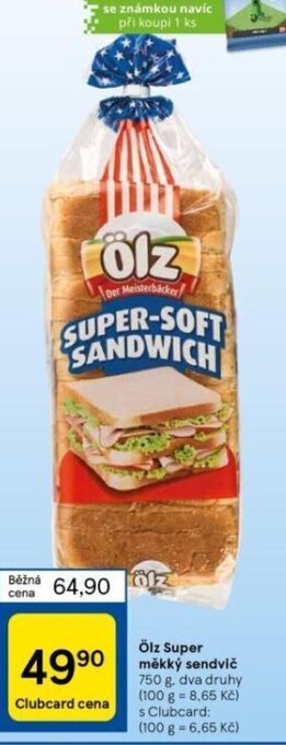 Tesco Ölz Super měkký sendvič nabídka