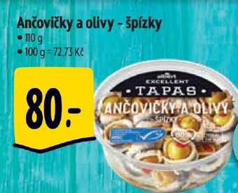 Albert Ančovičky a olivy - špízky nabídka