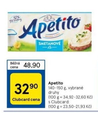 Tesco Apetito nabídka