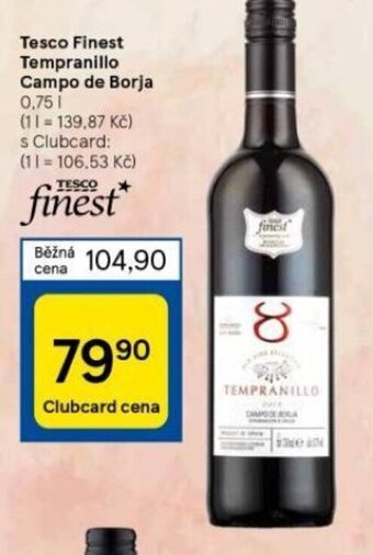 Tesco Tesco Finest Tempranillo Campo de Borja nabídka