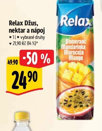 Albert Relax Džus, nektar a nápoj nabídka