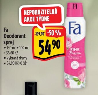 Albert Fa Deodorant sprej nabídka