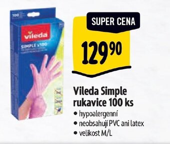 Albert Vileda Simple rukavice 100 ks nabídka