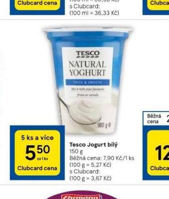 Tesco Tesco jogurt bílý nabídka