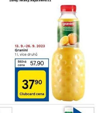 Tesco Granini nabídka