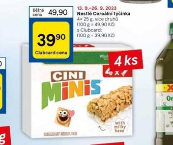 Tesco Nestlé cereální tyčinka nabídka