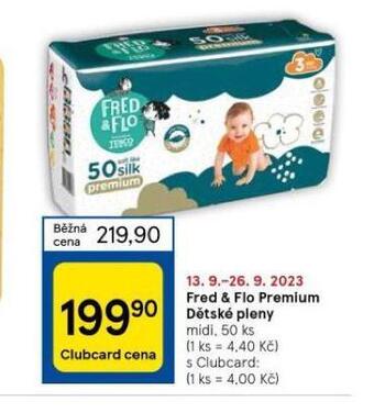 Tesco Fred & flo dětské pleny nabídka