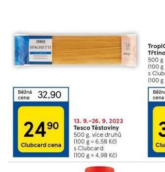 Tesco Tesco těstoviny nabídka