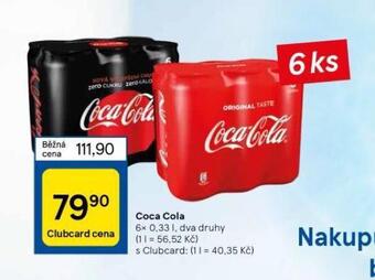 Tesco Coca cola 6x 0,33 l nabídka