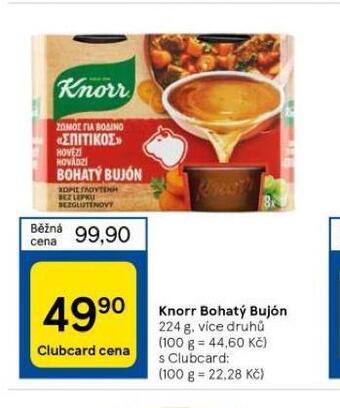 Tesco Knorr bohatý bujon nabídka
