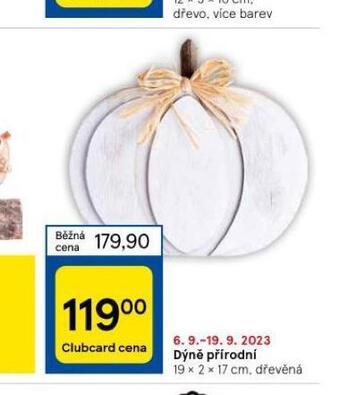 Tesco Dýně přírodní nabídka