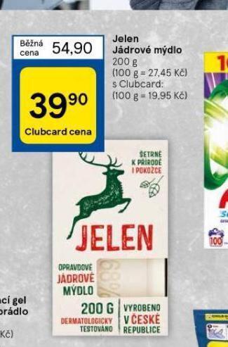 Tesco Jelen jádrové mýdlo nabídka