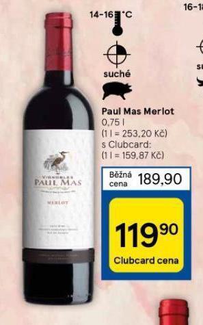 Tesco Paul mas merlot nabídka