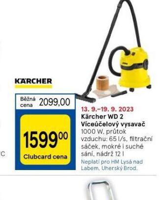 Tesco Kärcher wd 2 víceúčelový vysavač nabídka