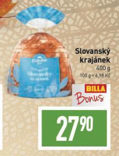 Billa Slovanský krajánek nabídka