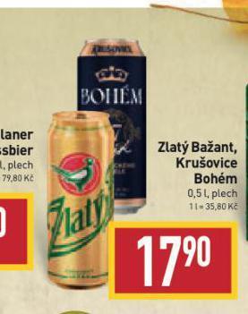 Billa Pivo zlatý bažant nabídka