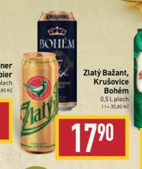 Billa Pivo krušovice bohém nabídka