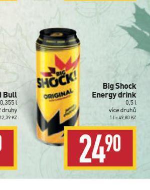 Billa Big shock energy drink nabídka