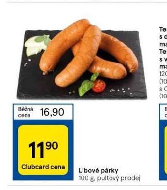 Tesco Libové párky nabídka