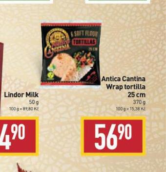Billa Antica cantina wrap tortilla nabídka
