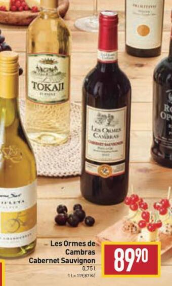 Billa Les ormes de cambras cabernet sauvignon nabídka